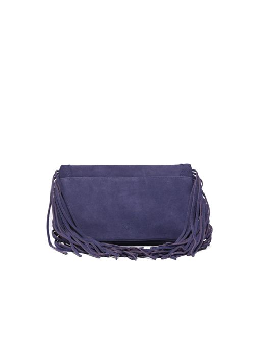 Pochette a tracolla piccola Love Bag Click Soft Horizontal Mini in suede con frange PINKO | 106023 A39AJ05Q